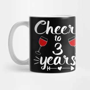 Cheers to 3 years Anniversary Gifts Mug